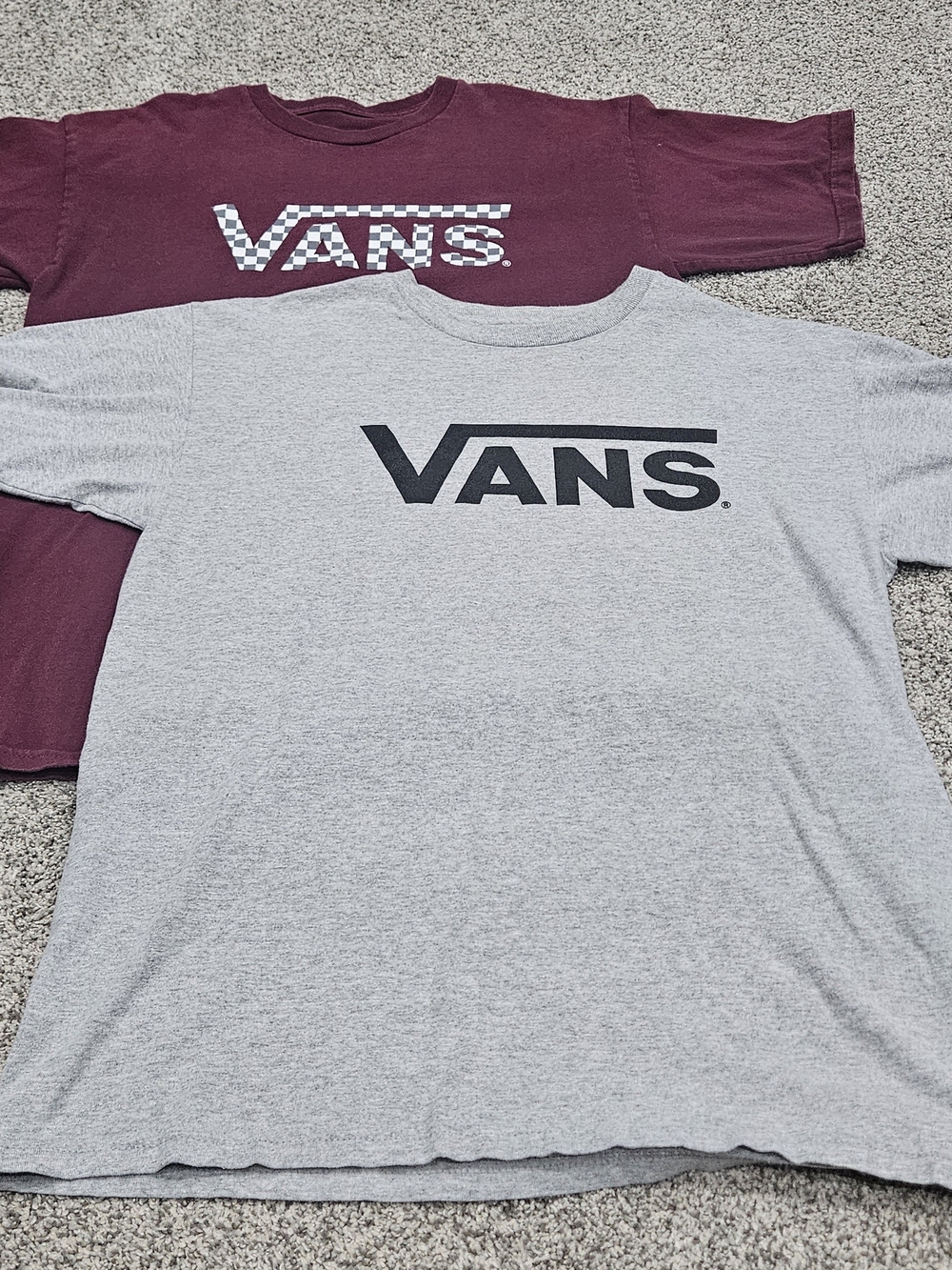 Vans Graphic Tee Bundle - Gray & Maroon